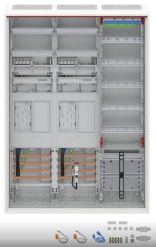 Striebel&John ABB Zählerschrank 2x eHZ Zählerfeld + 2x Reserve + 1x Verteilerfeld mit APZ, 3-feldrig BA37FG